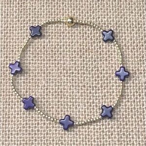Purple cross bracelet